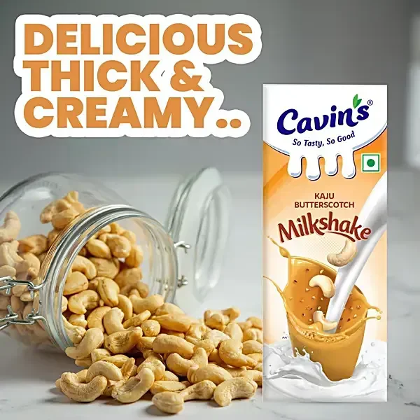 Cavin's Kaju Butterscotch Milkshake - 180 ml
