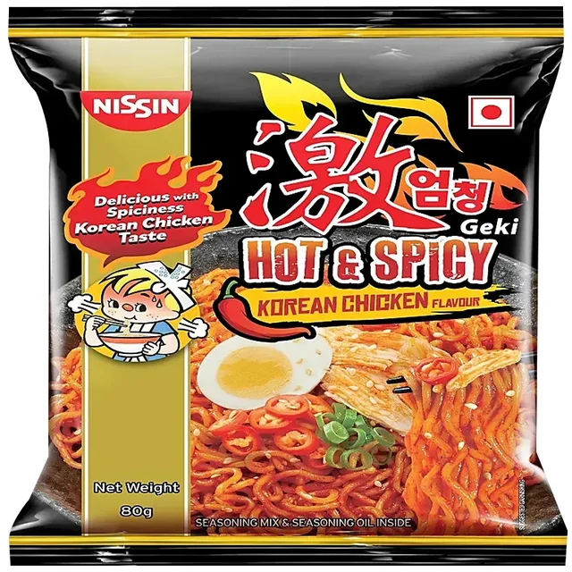 Nissin Geki Hot & Spicy Korean Chicken Flavoured Instant Noodles