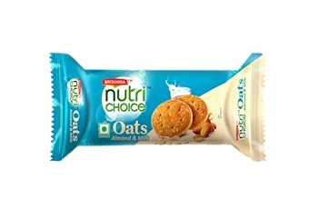 Brittania Nutrichoice Almond Oats And Glucose Biscuit - 75g