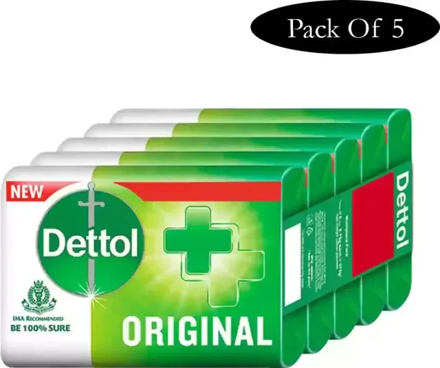 Dettol Original Bathing Soap (5 X 75 G) - 5 x 75 g