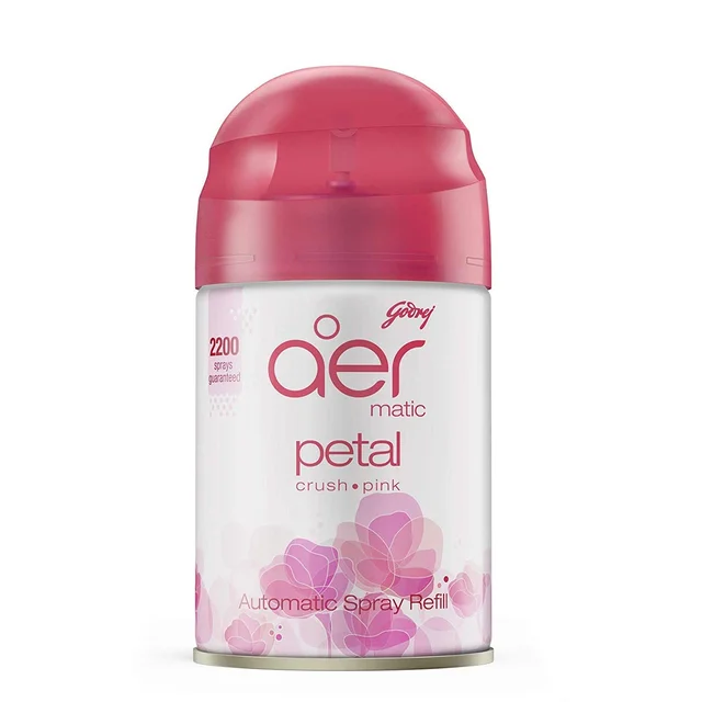 Godrej Aer Matic Air Freshener - Petal Crush Pink (Machine + Refill) - 225 ml + 1 piece