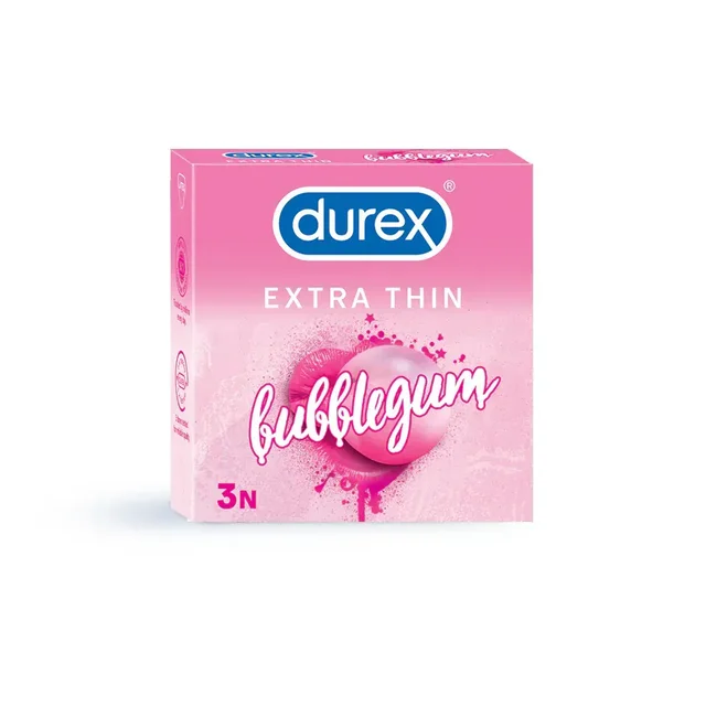 Durex Extra Thin Bubblegum Condom - 3 units