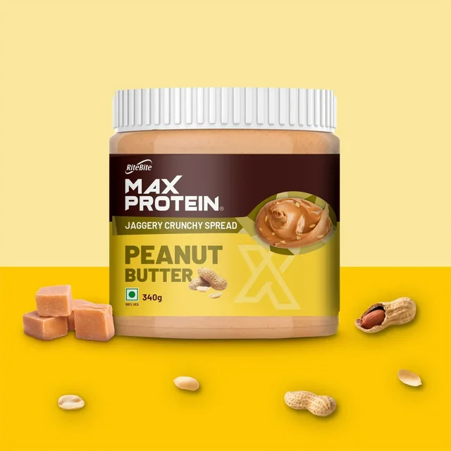 Max protein Peanut Butter Jaggery Crunchy Spread - 340 gm