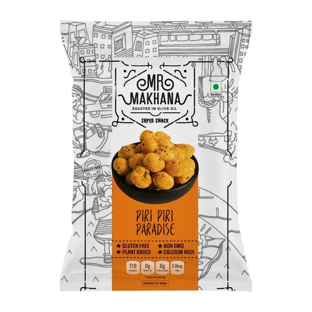 Mr Makhana Piri Piri Paradise Flavoured Makhana Small - 25 g