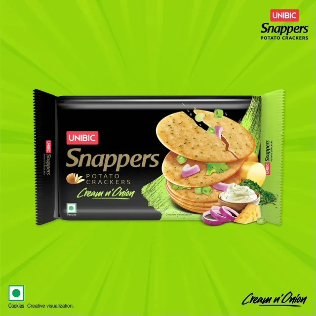 Unibic Snappers Cream & Onion - 300g