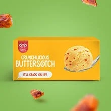 Kwality Walls Crunchilicious Butterscotch Party Pack - 700 ml