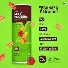 Max Protein Spanish Tomato Grain Chips Cannisters
