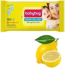 Babyhug Mild Fragrance Lemon - Baby Wipes - 1 pack (30 wipes)
