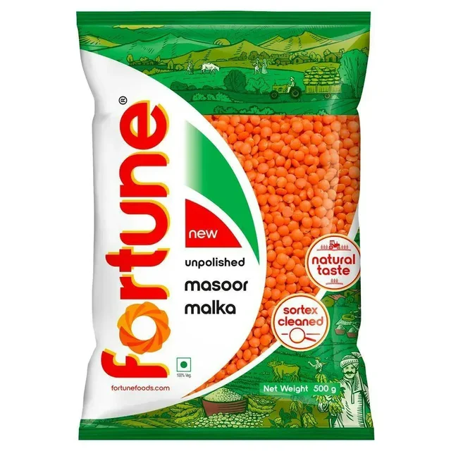 Fortune Unpolished Masoor Malka - 500 g