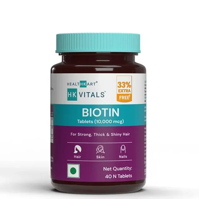 Healthkart Vitals Biotin For Strong, Thick & Shiny Hair - 40 tablet