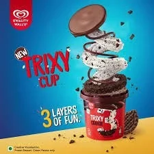 Kwality Walls Trixy Cookie Cup Ice Cream - 110 ml