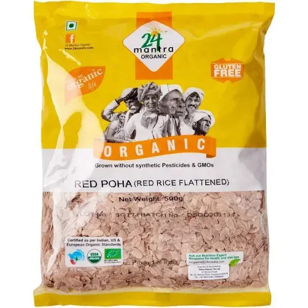 24 Mantra Organic Red Poha - 500 gram