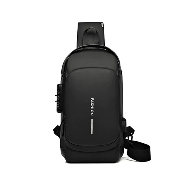  Anti Theft Unisex Waterproof Side Bag, USB Charging port Shoulder Backpack With Multifunctional Use for Travel