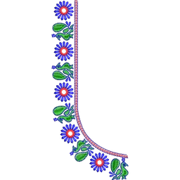 Blouse Design No :MSM - 293 - U Shape, Mirror Work, Simple Border