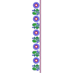 Blouse Design No :MSM - 293 - U Shape, Mirror Work, Simple Border