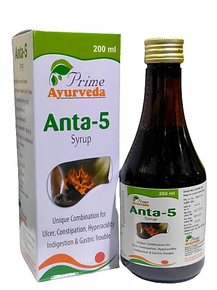 Anta 5 Syp, (Unique Combination For Ulser, Constipation, Hyperactivity, Indigestion & Gastric Trouble) - 200ml