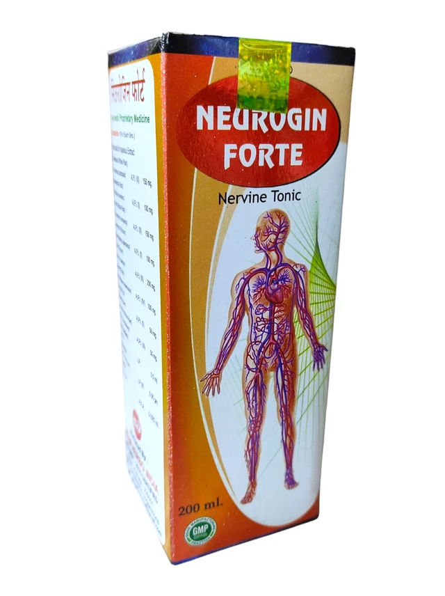 NEUROJIN FORTE SYRUP - 200ML, AYURVEDIC NERVIN TONIC