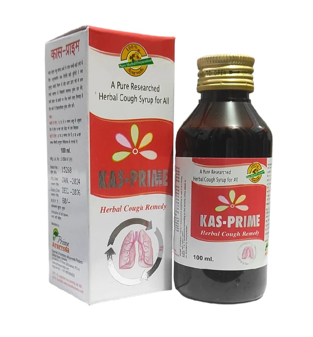Kash Prime Syp, (100% Researched Herbal Cough Syp)very Effective For Dry Cough & Cold - 100ml