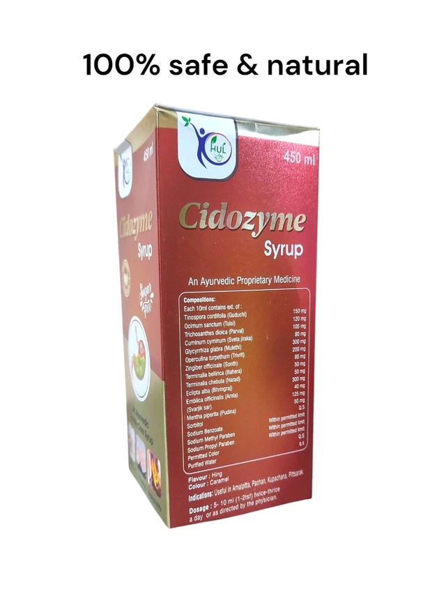 Cidozyme Syrup - 450ml, Liquid & Sugar free