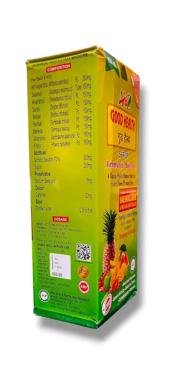 A to Z Good Health Syrup - 450ml