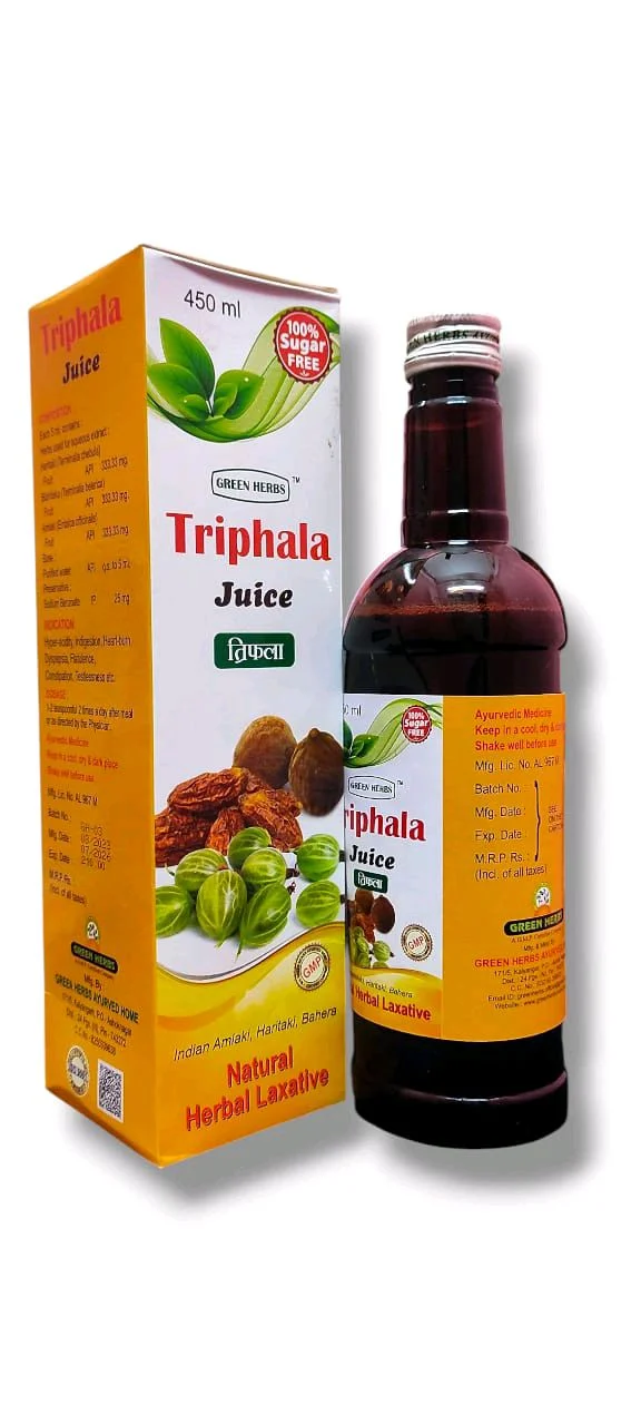 Trifola Juice Green Herbs Ayurvedic Home - 450ml