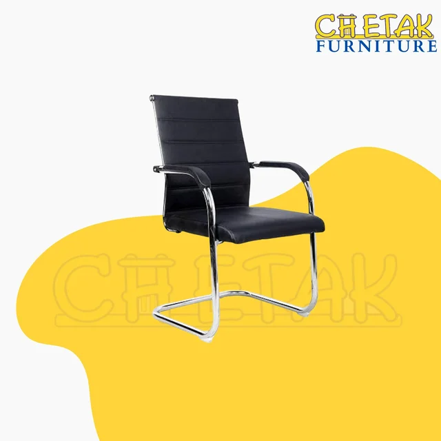 Chetak furniture Chrome 640 PU BLACK