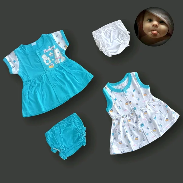 Baby Frock | Front Open | Pack Of 2