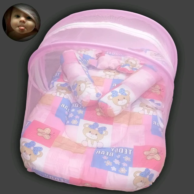 *Primium | Baby 3 Pillow Mosquito Net Bed Sheet