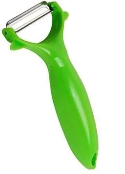 Kitchen Vegetable & Fruit Peeler - Stainless Steel - 16L x 7W, Green
