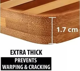 Wooden Cutting Board for Kitchen - Large Composite Cutting Board with Non-Slip Feet, Juice Groove, Dishwasher Safe - Thin, BPA Free & Eco-Friendly Chopping Board (36X26 Cm) - 36L x 26W x 1.8Th Centimeters