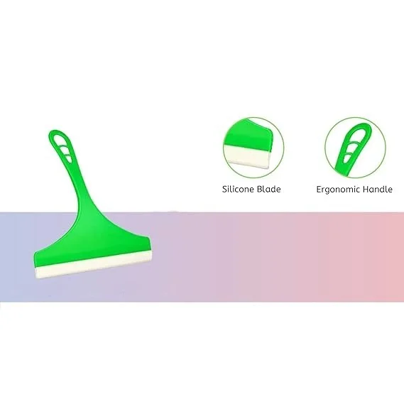 Kitchen Platform & Glass Squeegee Wiper All-Purpose Cleaning Windows Car Windshield Bathroom Mirrors Table Cleaner (Set of 2, Random Colours)