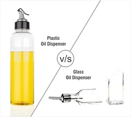 Plastic Oil Dispenser 1 Litre Cooking Oil Dispenser Bottle Oil Container,Transparent