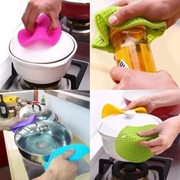 Round Silicone Trivets Mats for Hot Pots and Pans,Silicone Pot Holders,Multi Purpose Trivets Mats Heat Resistant Trivet Mat,Teapot Coaster (Pack of 4)