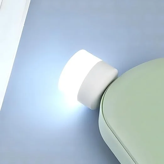 Mini USB LED Light | Plug in Night Light Bulb | USB Light for Laptop | Portable USB LED lamp | Portable Car Bulb for Bedroom Bathroom & Kitchen Use (10 pcs) | - 40D x 30W x 30H, White