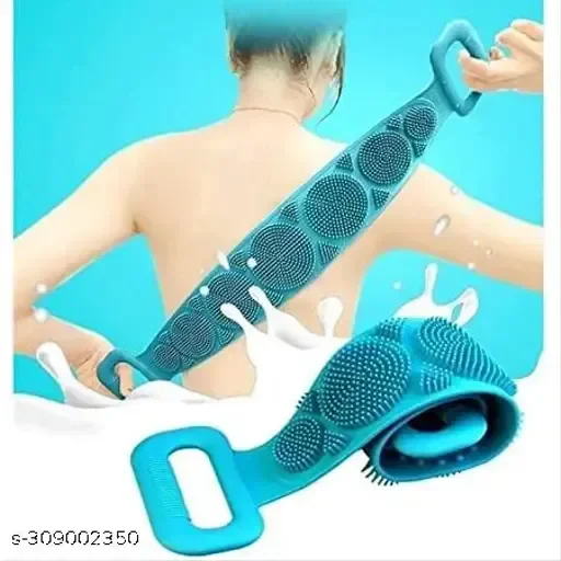 Silicone Back Scrubber Bath Belt Double-Sided Massage Body Wash Brush Shower Exfoliating Belt Removes Bath Towel, Cleaning Tools for Men and Women