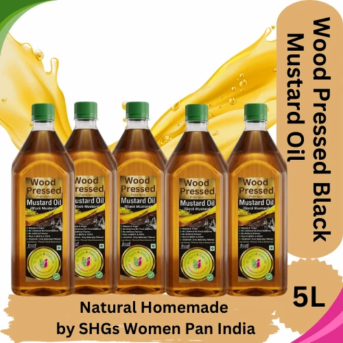 Wood Pressed Black Mustard Oil- Pure & Natural - 1LX5