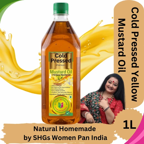 Cold-Pressed Yellow Mustard Oil- Pure & Natural - 1L