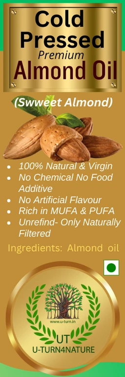 Cold Pressed Almond (Badam) Oil- Pure & Natural - 100ml
