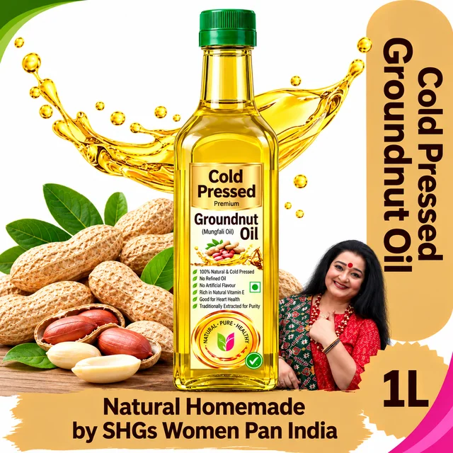 Cold Pressed Groundnut Oil- Pure & Natural- Simply Homemade - 1L