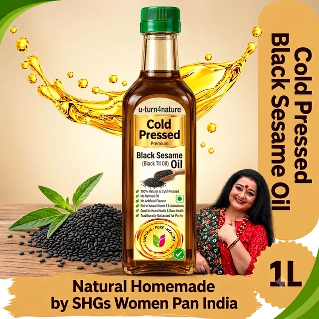 Premium Cold-Pressed Black Sesame Oil (Til Oil)- Simply Homemade