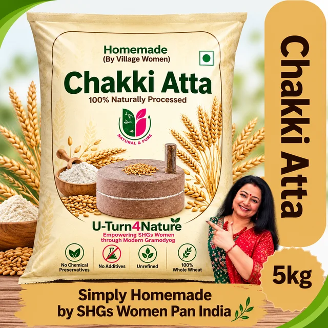 Chakki Wheat Atta with Fiber- Simply Homemade