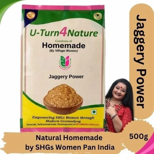 Desi Jaggery (gur) Powder Natural, No Sugar Mixed- Naturally Pure - 500g