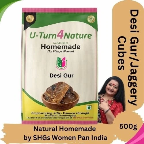 Desi Gur/Jaggery Cubes– No Sugar Mixed- Naturally Pure - 500g