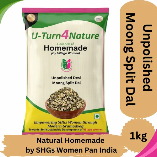 Unpolished Moong Split Daal Desi - 1kg