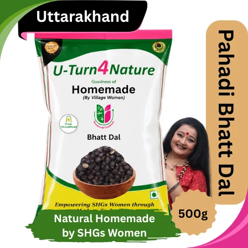 Pahadi Bhatt Dal- Desi & Unpolished - 500g