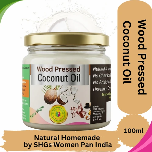 Wood Pressed Coconut Oil- Pure & Natural - 100ml