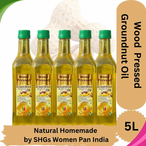 Wood Pressed Groundnut Oil- Pure & Natural - 1LX5