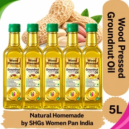 Wood Pressed Groundnut Oil- Pure & Natural - 1LX5