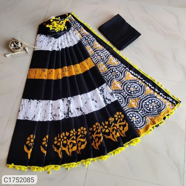 Cotton Saree Mul Mul Brand C1752085