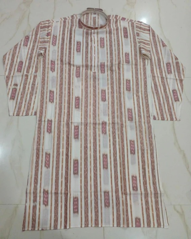 101489 Sambalpuri Cotton Kurta , Dhila With Stiching Size 32 Chest- 40 Chest - 38 Chest